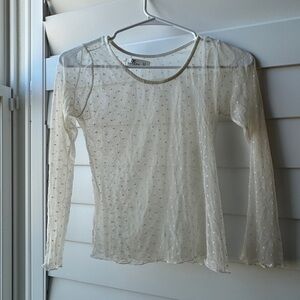 White sheer blouse